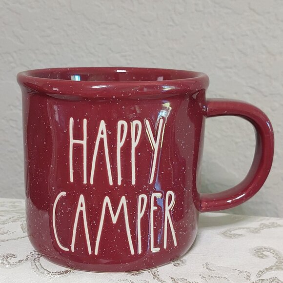 Rae Dunn Artisan Collection HAPPY CAMPER Coffee Mug - Picture 1 of 15